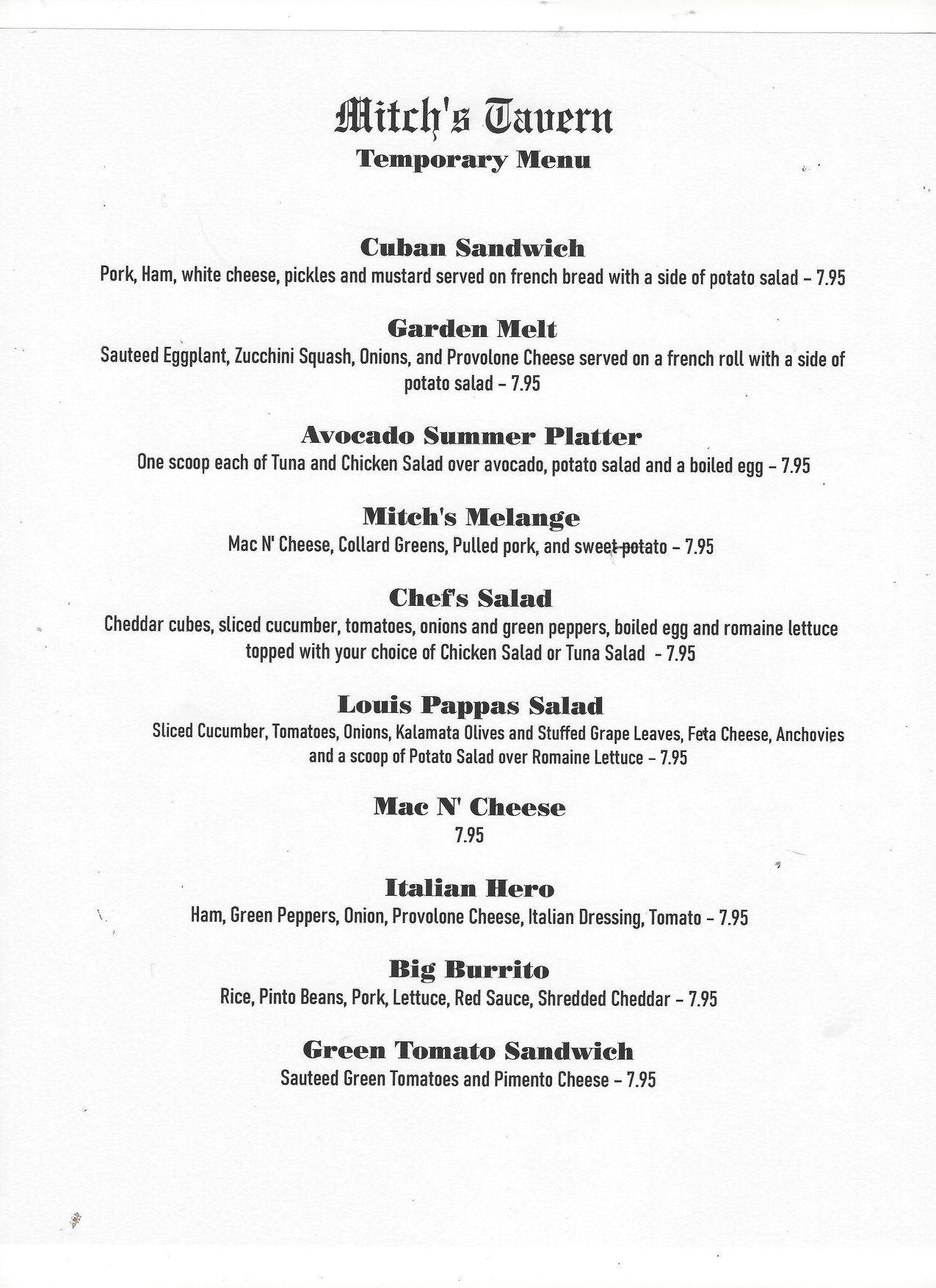 Mitch's Tavern 2426 Hillsborough St, Raleigh