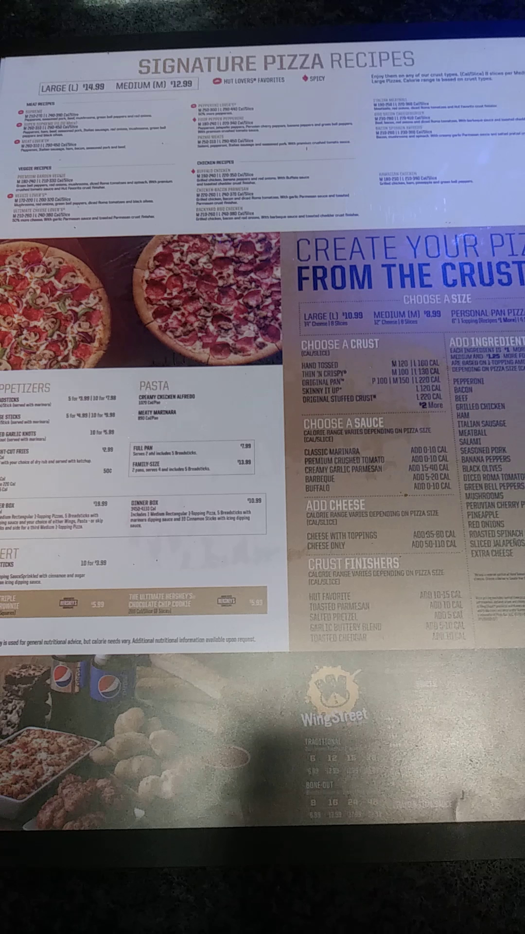 Pizza Hut Menu
