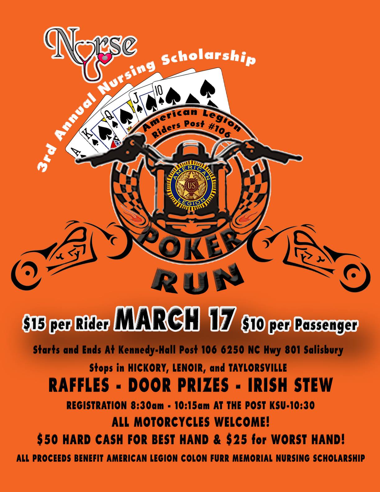 Kennedy-Hall American Legion Post 106 Menu