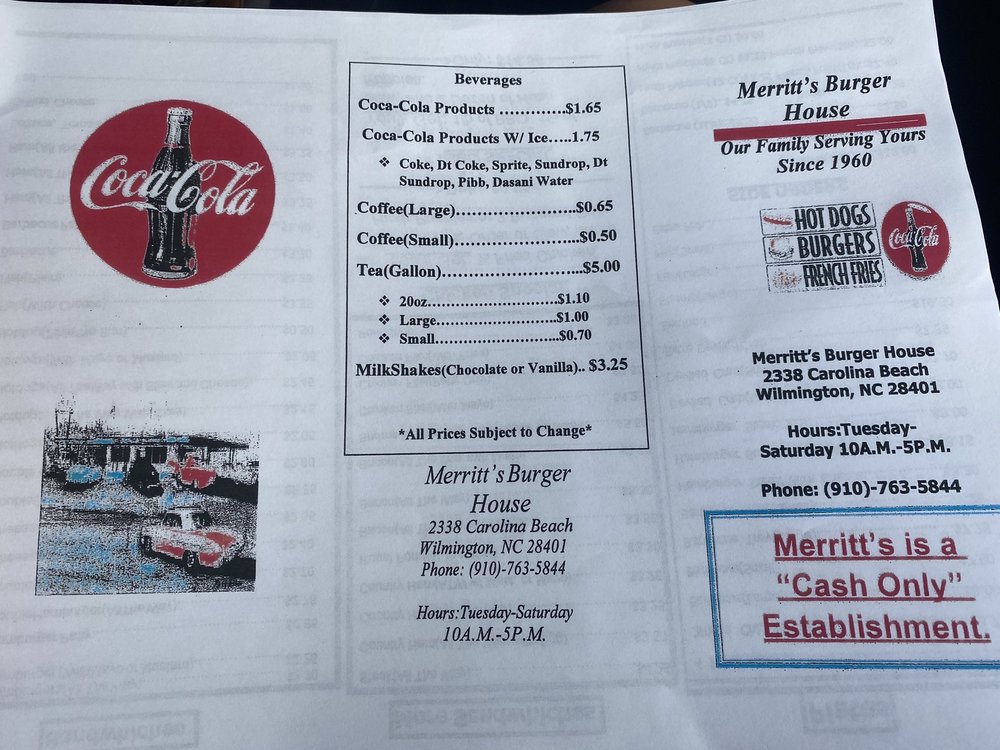 Merritt's Burger House 2338 Carolina Beach Rd, Wilmington