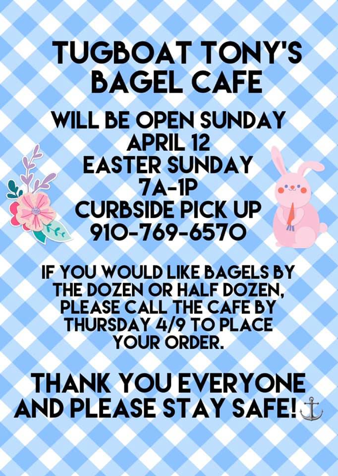 Tugboat Tony's Bagel Cafe 106 N Water St, Wilmington