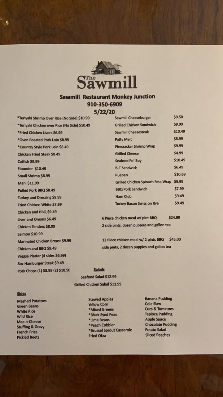 Sawmill Restaurant 5611 Carolina Beach Rd, Wilmington