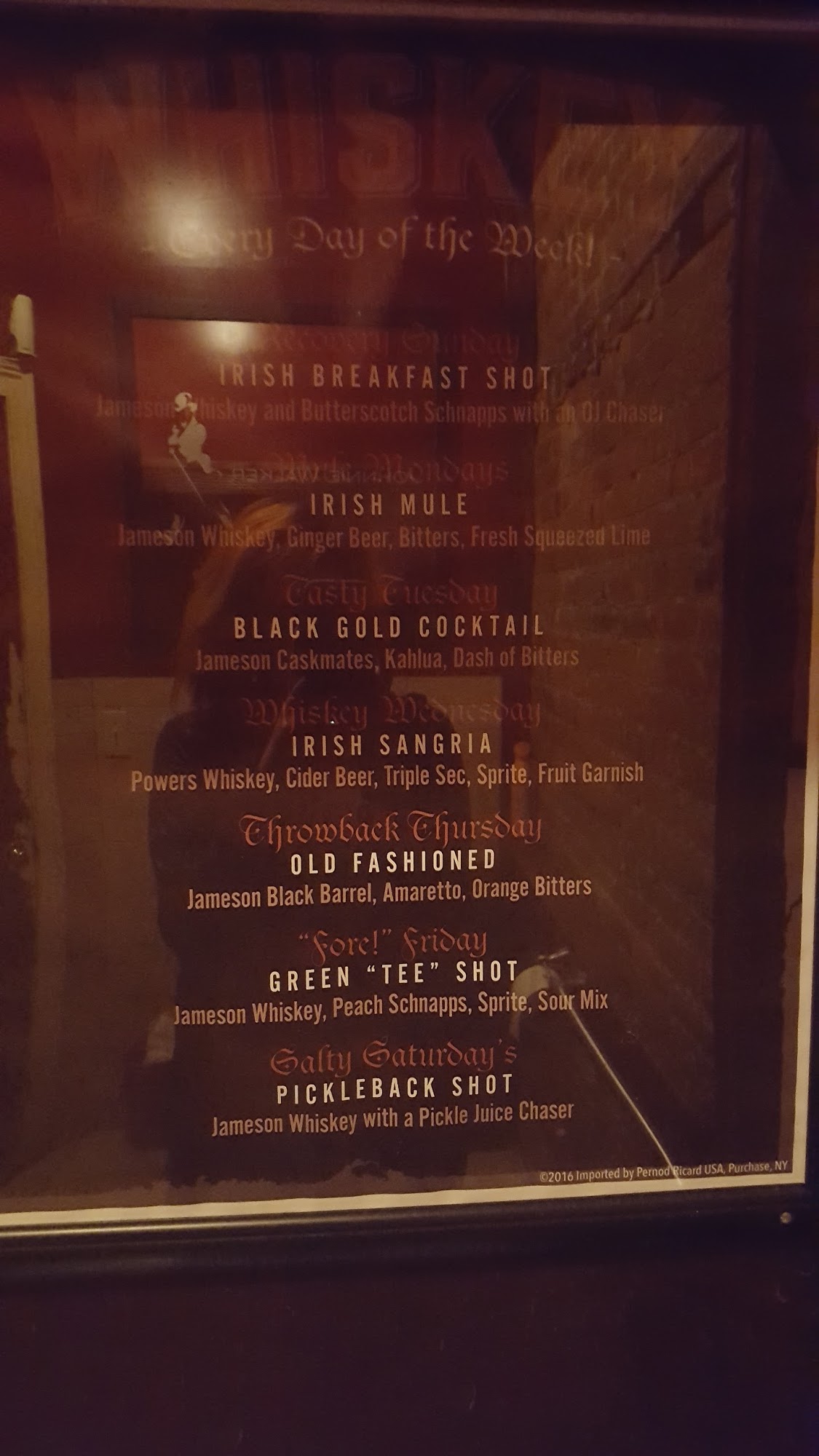 Slainte Irish Pub Menu