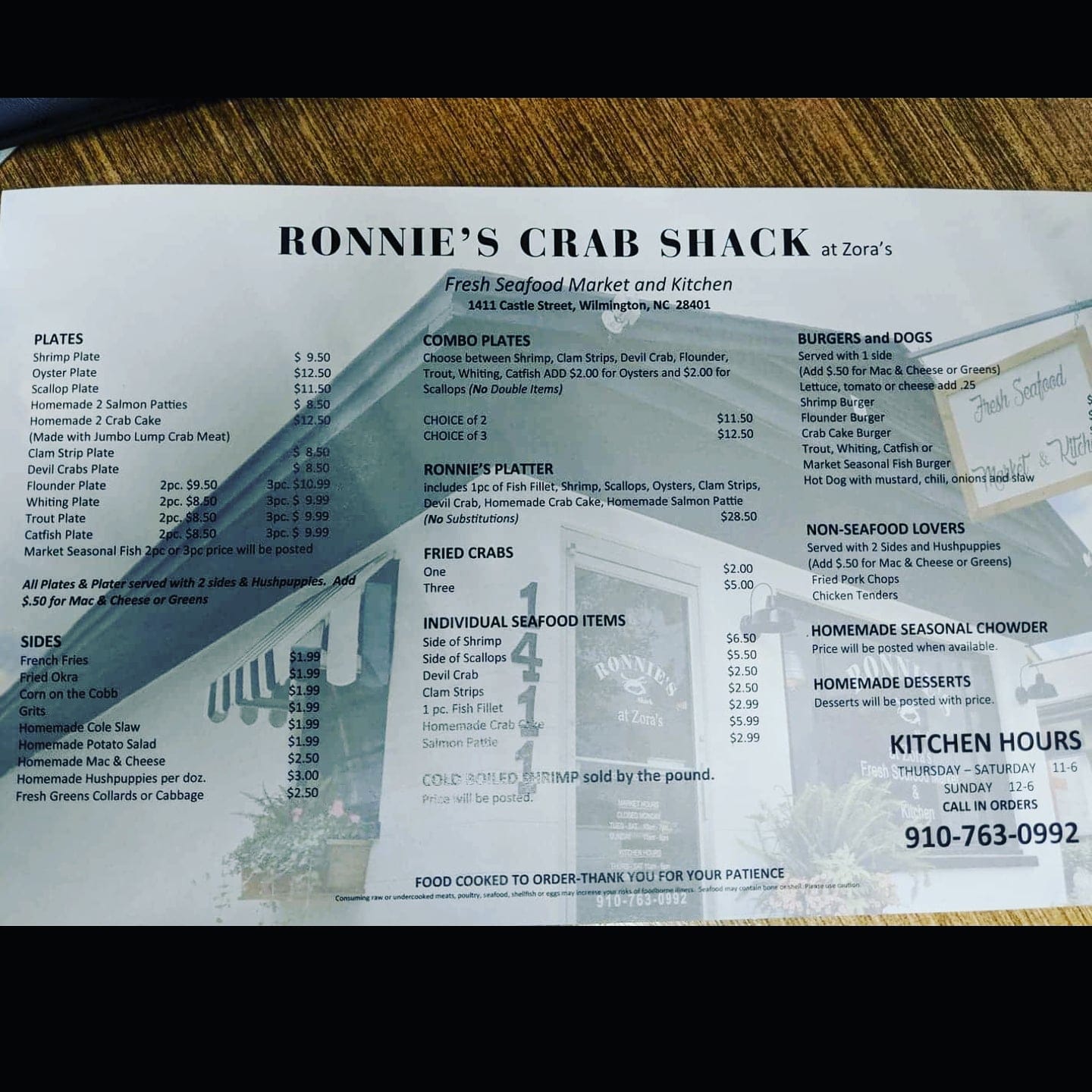 Ronnie's Crab Shack 1411 Castle St, Wilmington