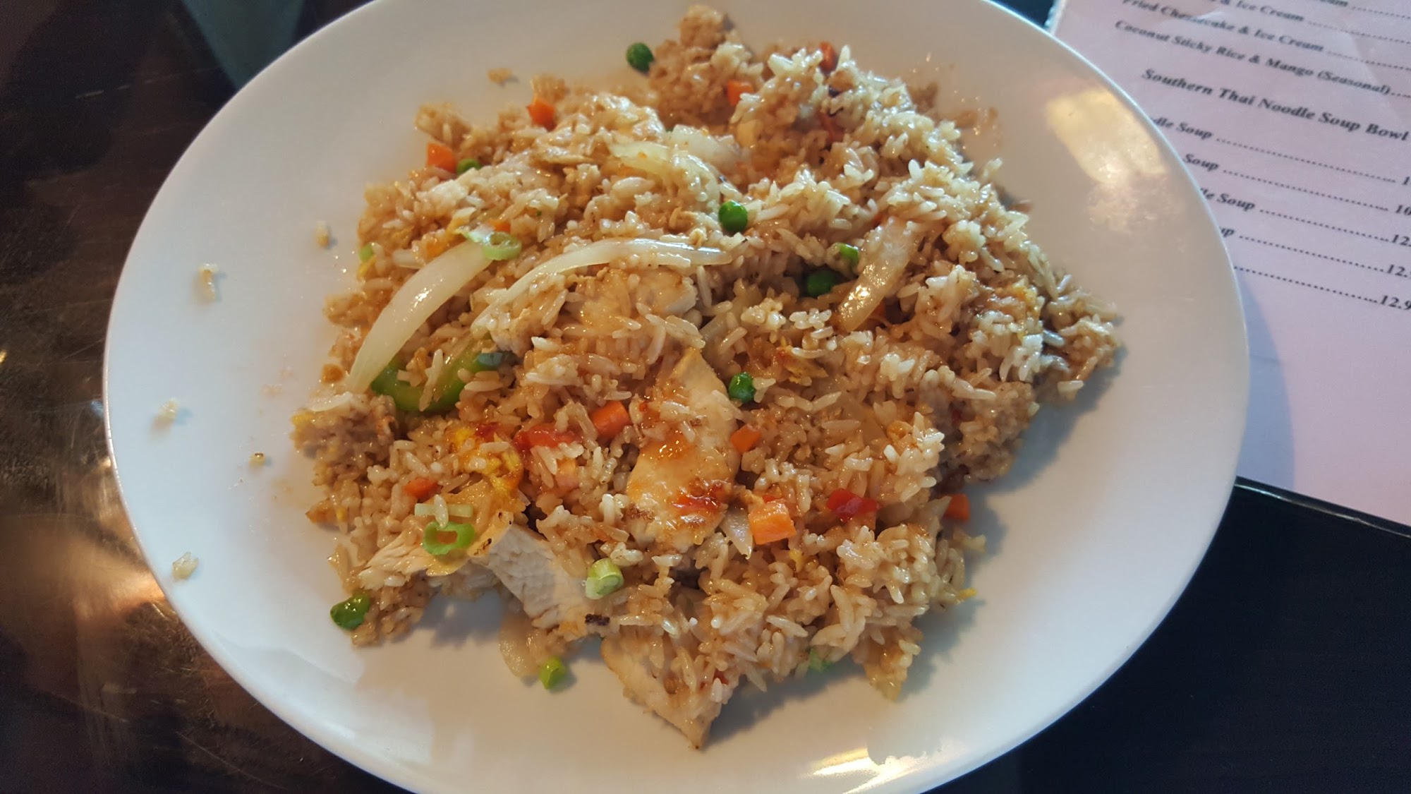Southern Thai Restaurant Menu
