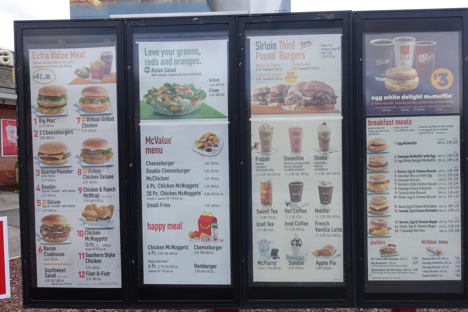 McDonald's Menu