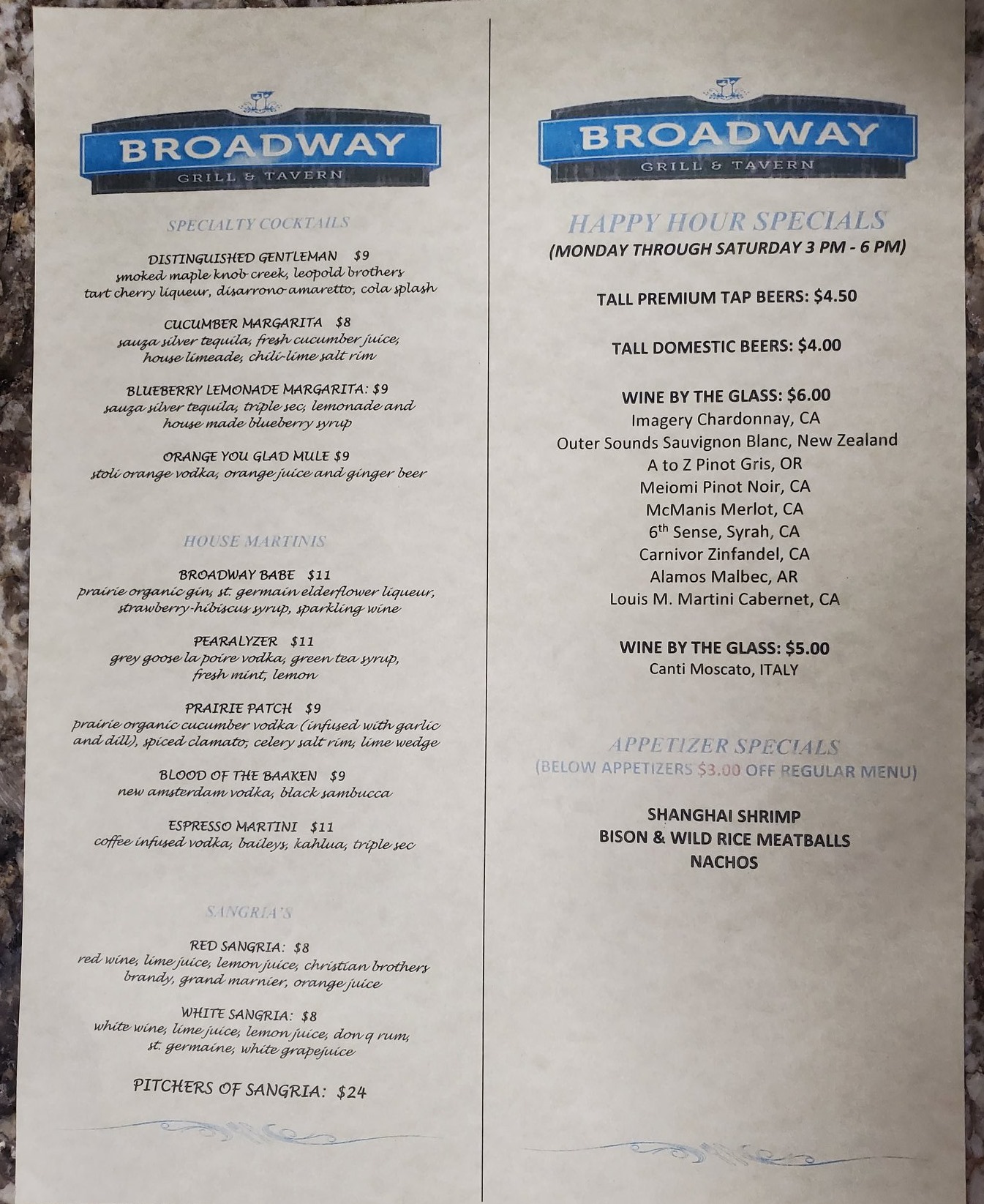 Broadway Grill & Tavern 100 W Broadway Ave, Bismarck