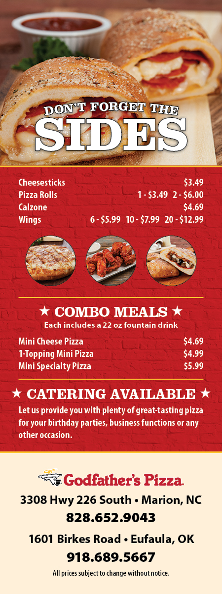 Godfather's Pizza Express Menu