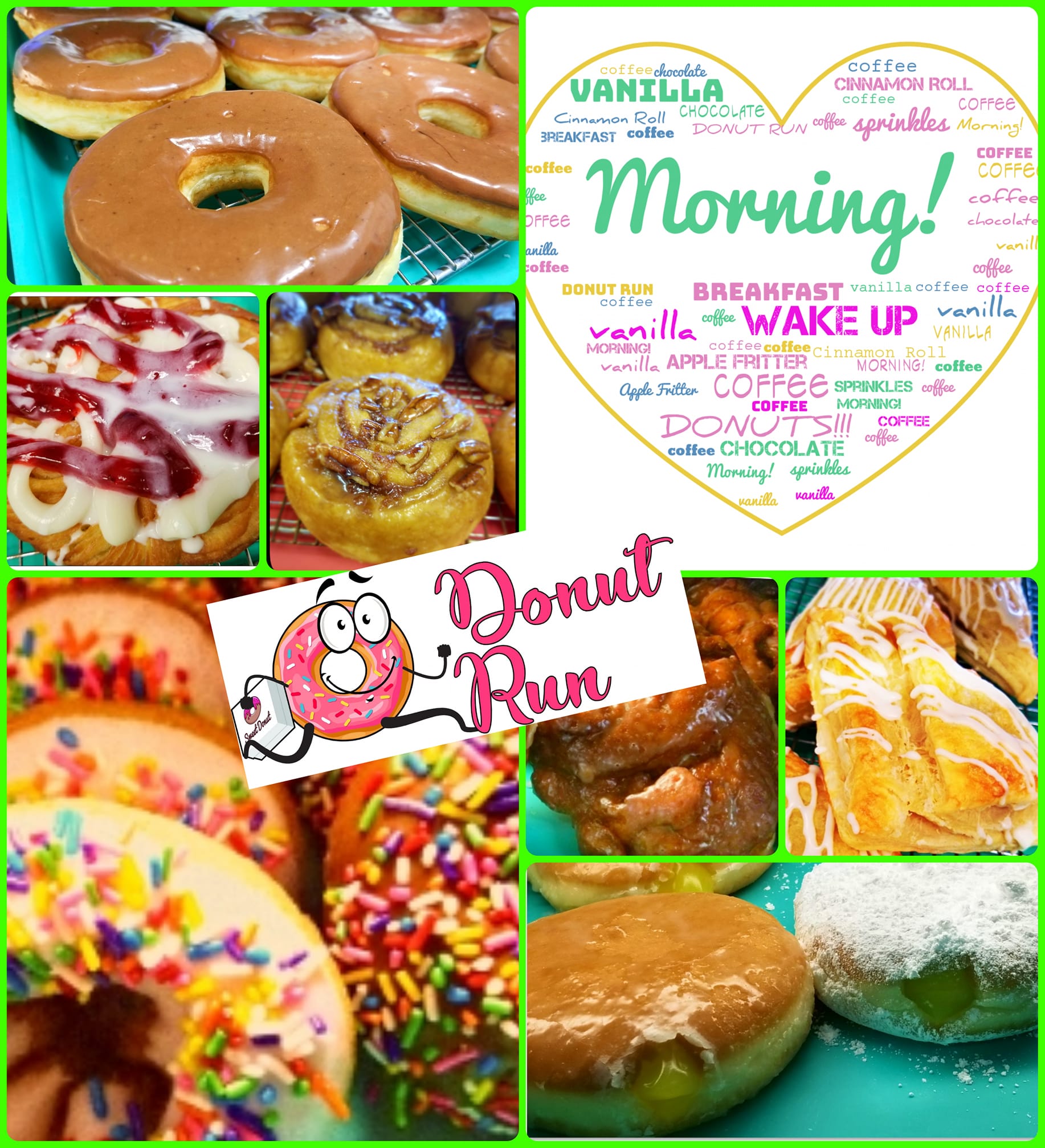Donut Run Menu