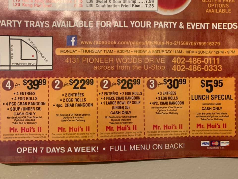 Mr. Hui's 2 4131 Pioneer Woods Dr, Lincoln