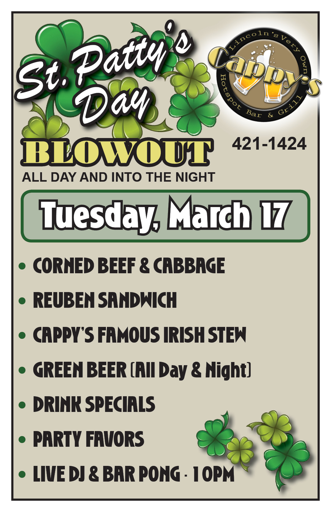 Cappy's Hotspot Bar & Grill 5560 S 48th St, Lincoln