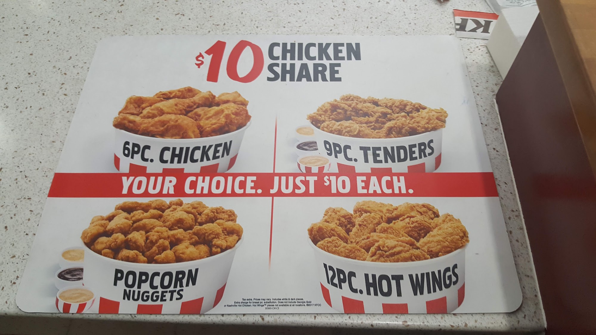 KFC Menu