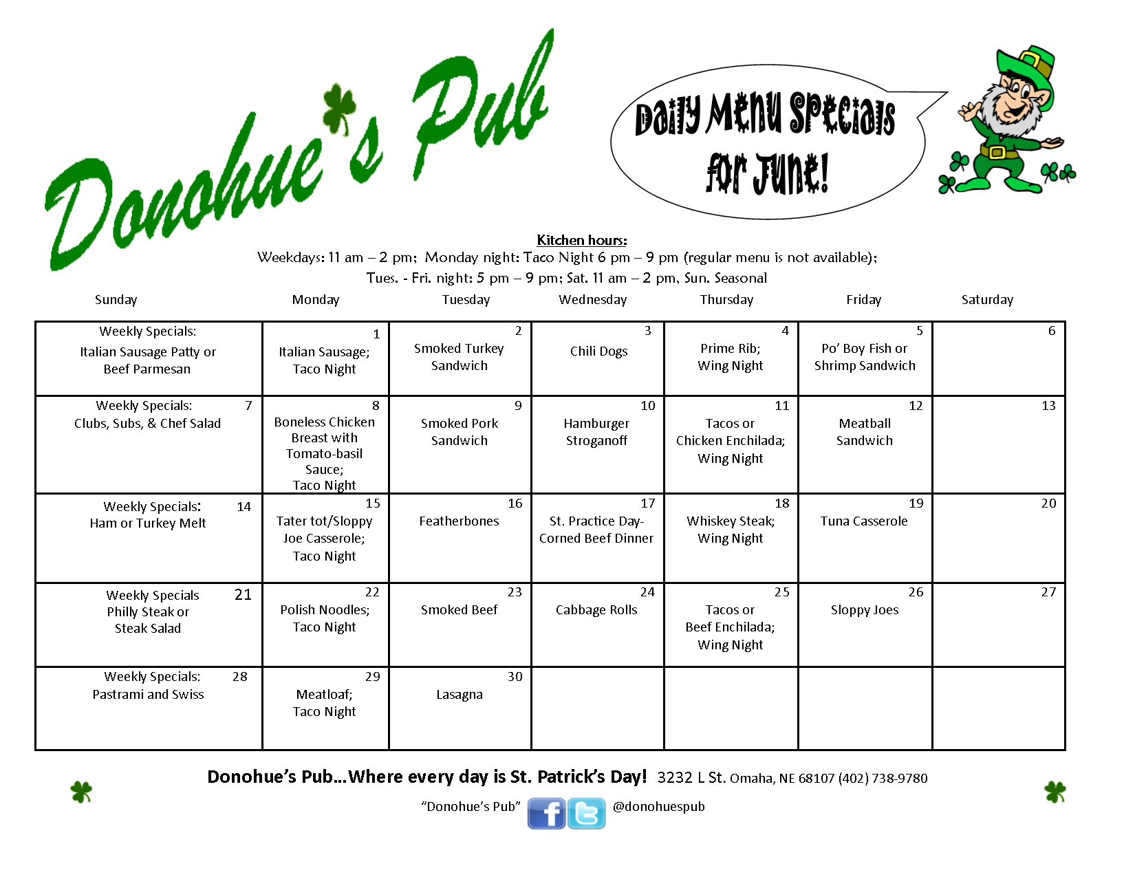 Donohue's Pub 3232 L St, Omaha