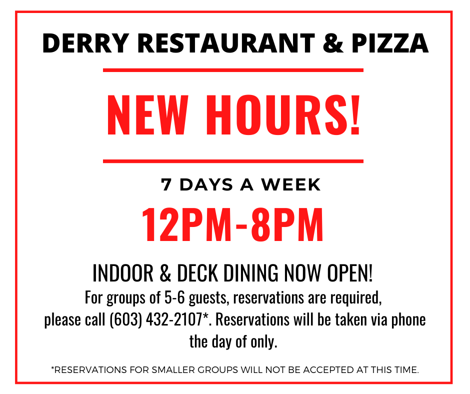 Derry Restaurant & Pizza 111 W Broadway, Derry