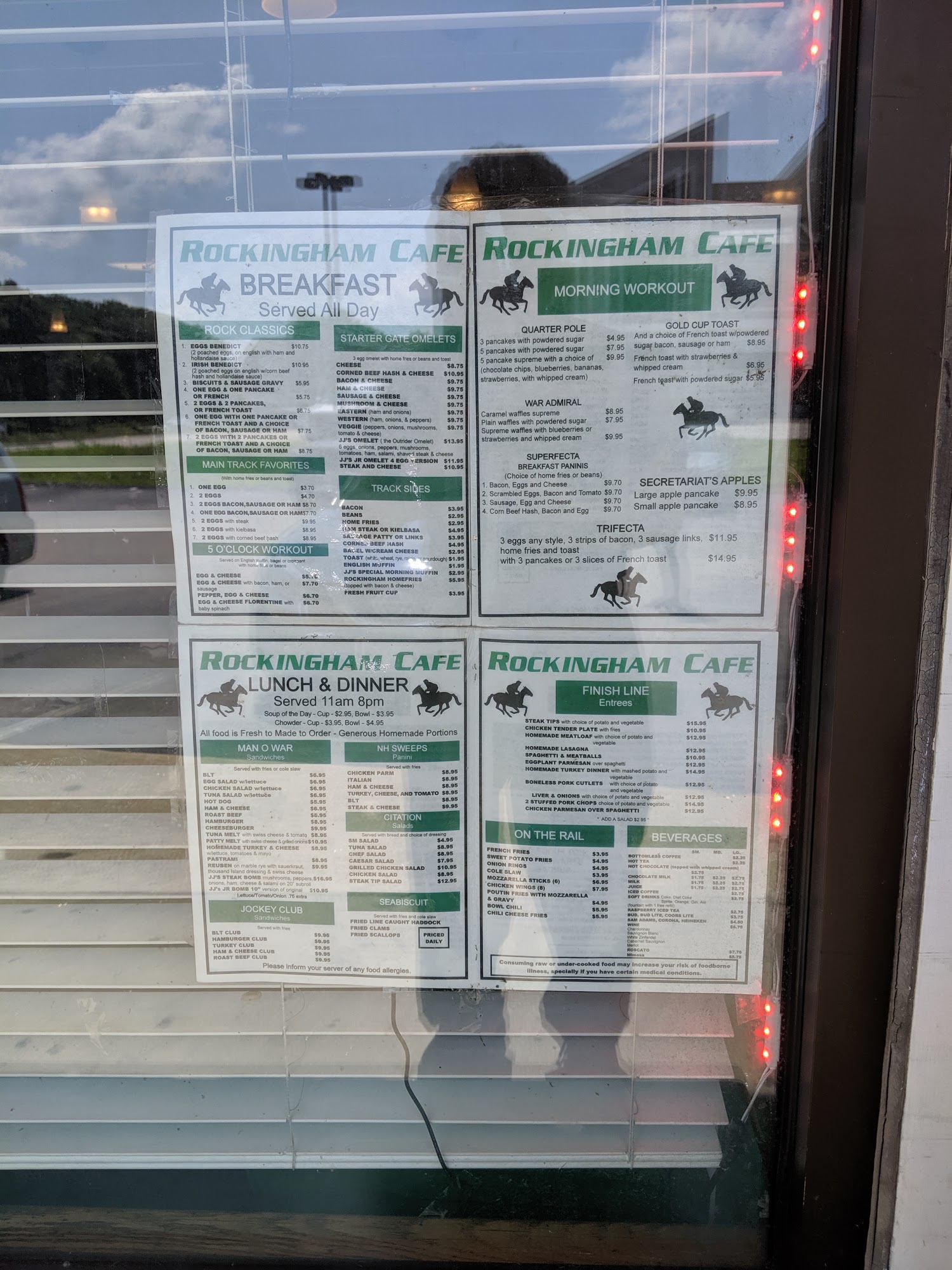 Rockingham Cafe Menu