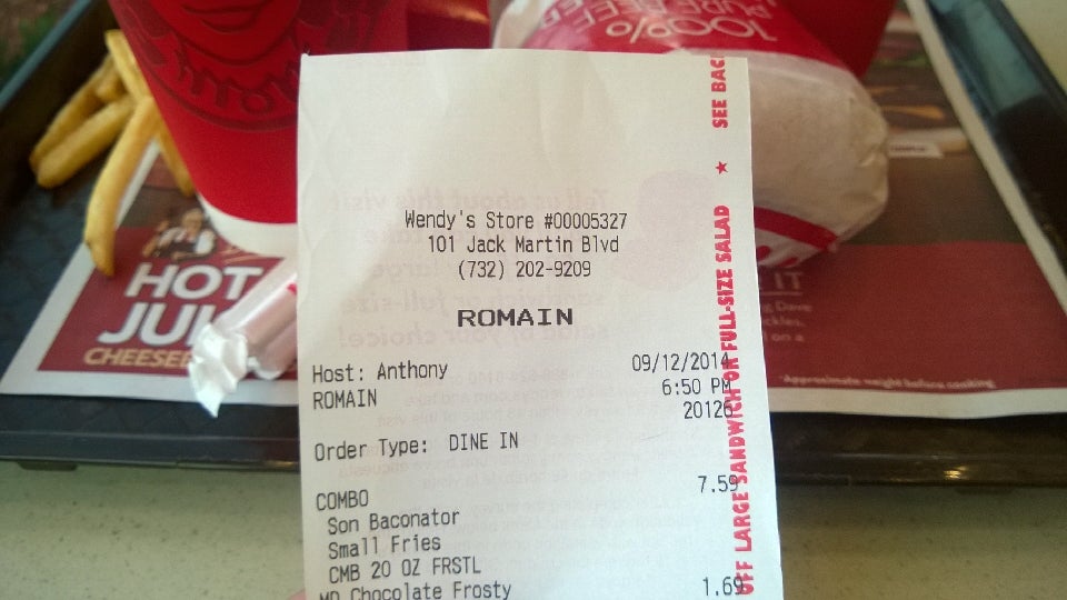 Wendy's Menu