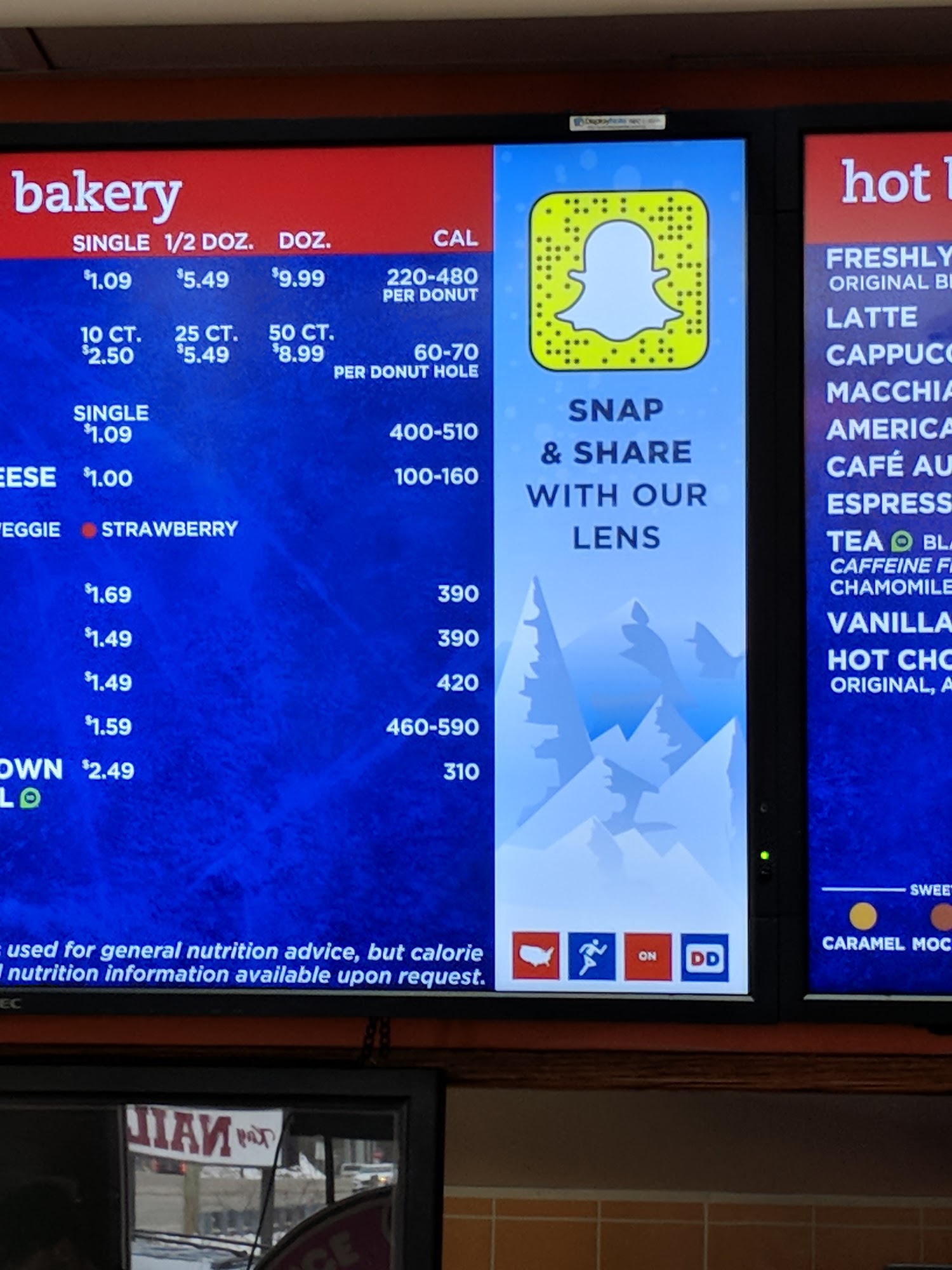Dunkin' Menu