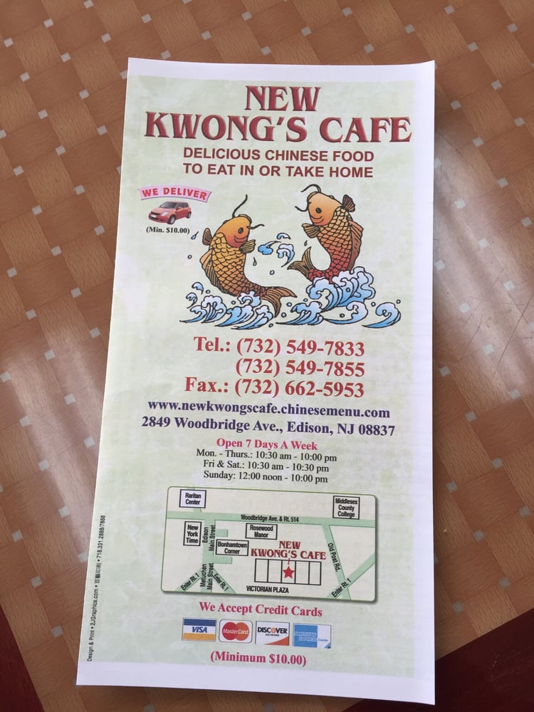 Kwong's Cafe 2849 Woodbridge Ave, Edison