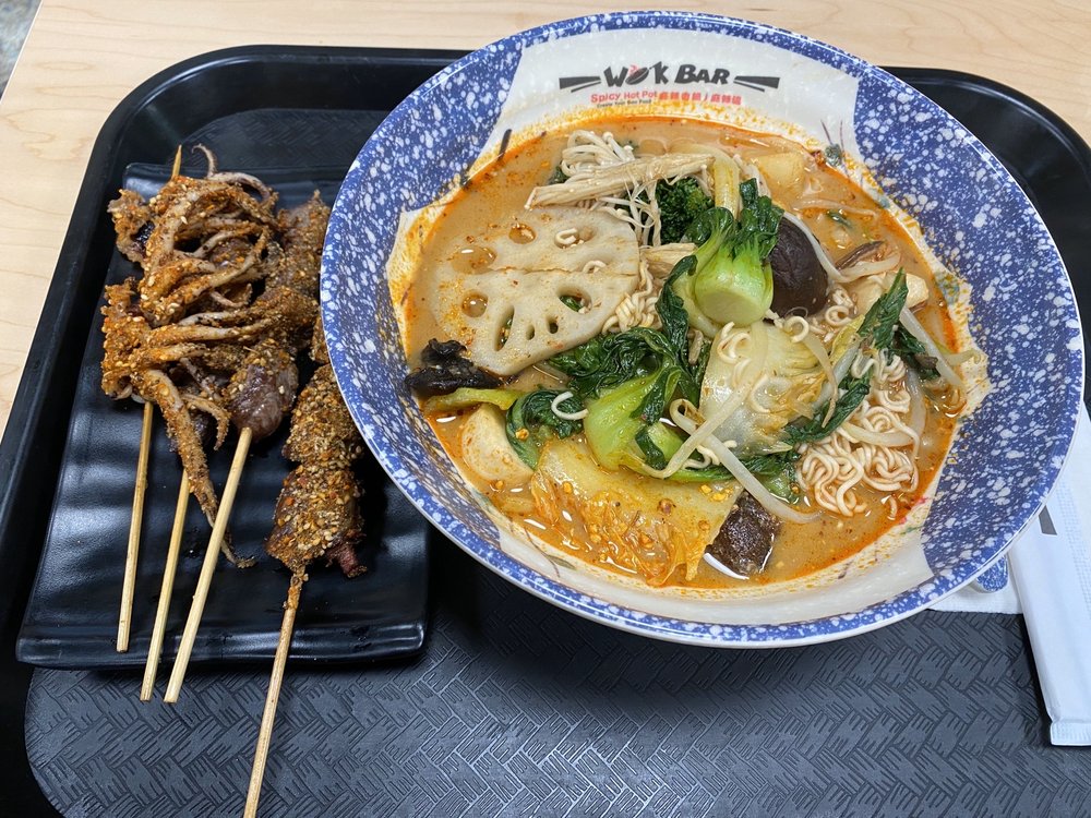 Wok Bar Edison inside Lotte Plaza Market food court, 1199 Amboy Ave, Edison
