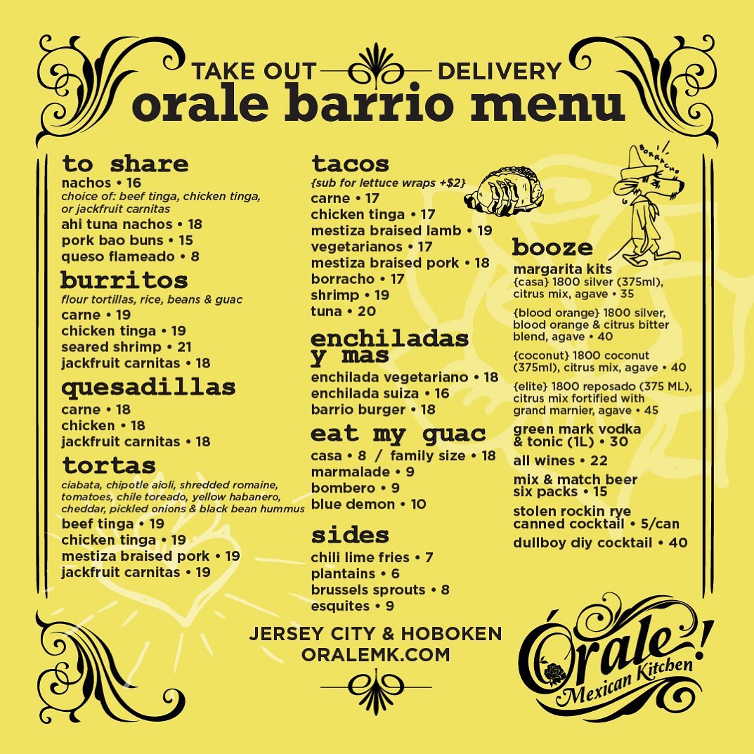 Orale Mexican Kitchen 341 Grove St, Jersey City