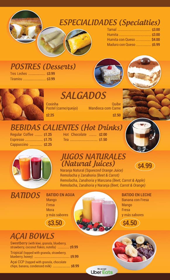 Cafe Con Pan Menu
