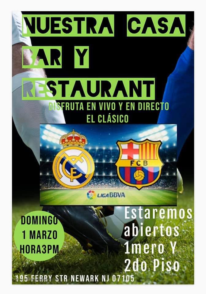 Nuestra Casa Bar & Restaurant 195 Ferry St, Newark
