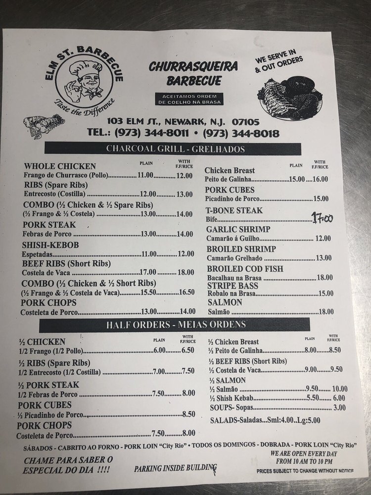 Elm Street Barbecue 103 Elm St, Newark