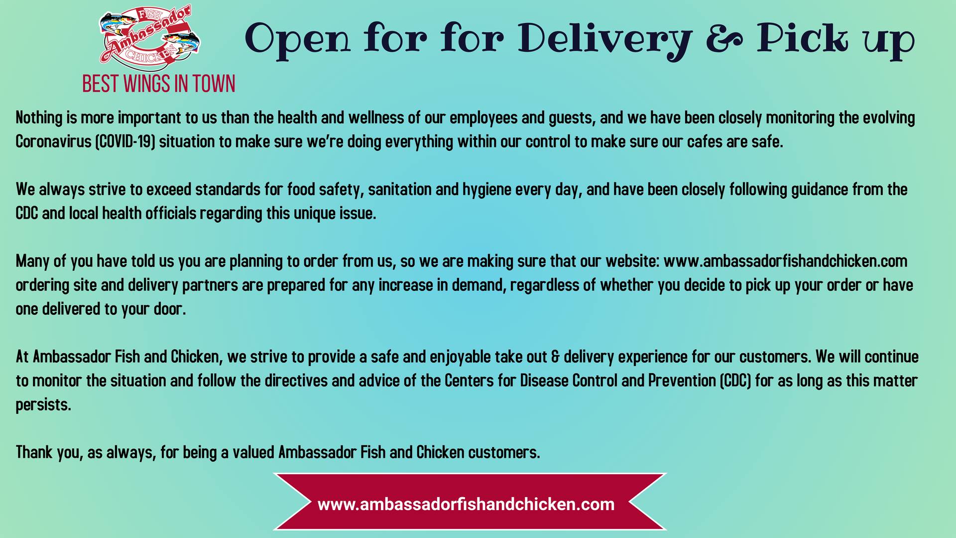Ambassador Fish & Chicken 362 S Orange Ave, Newark