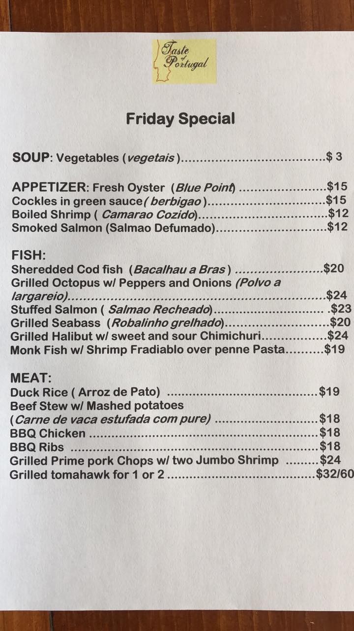 Taste of Portugal 148 Delancy St, Newark