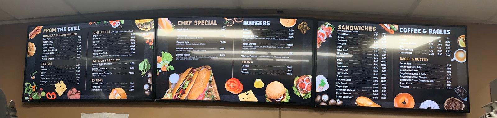 Banner Deli & Liquors Menu