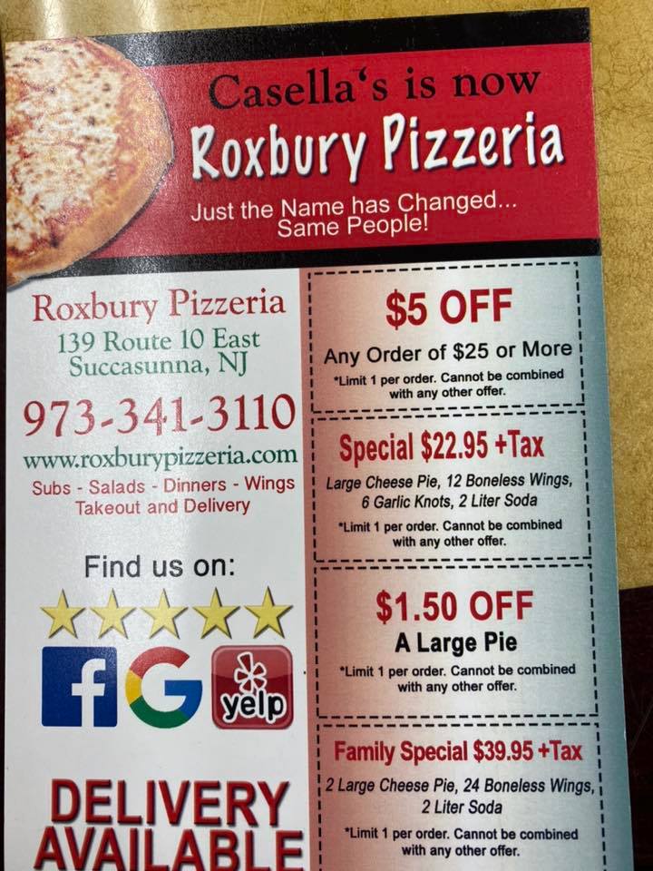 Succasunna, NJ Restaurants Open for Takeout, Curbside Service and/or