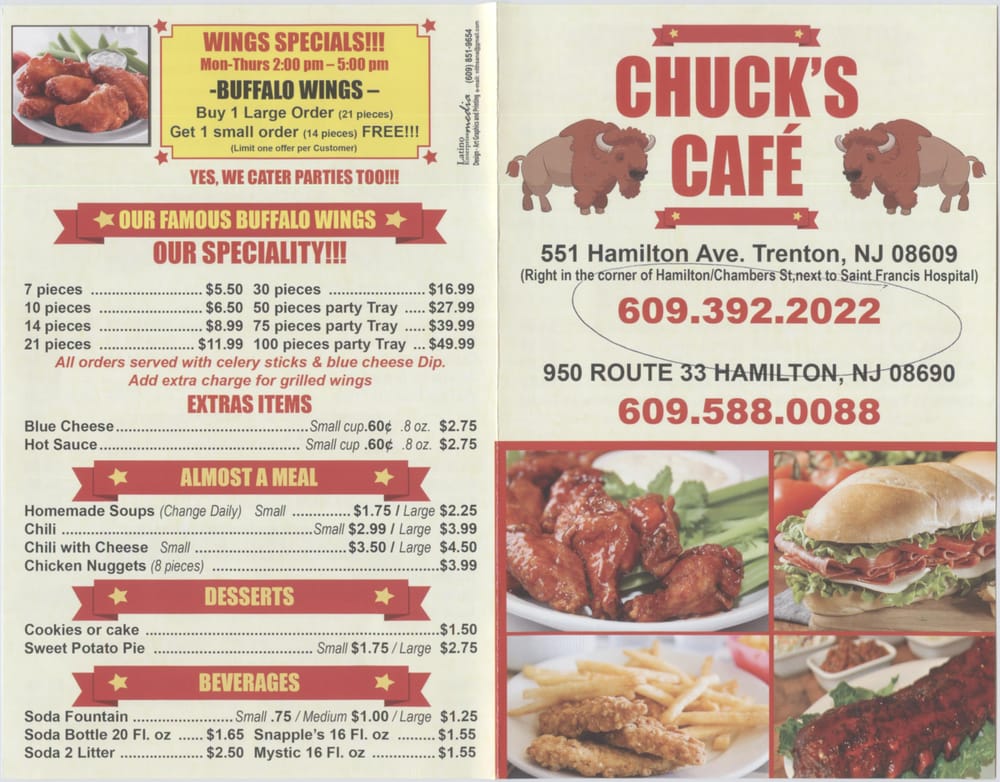 Chuck's Cafe 551 Hamilton Ave, Trenton