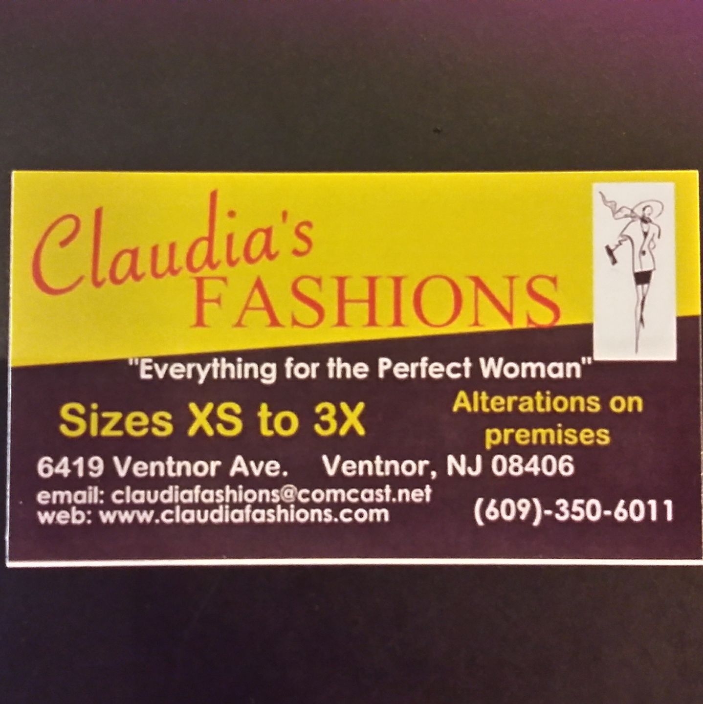 Claudia's Fashions 6423 Ventnor Ave, Ventnor City