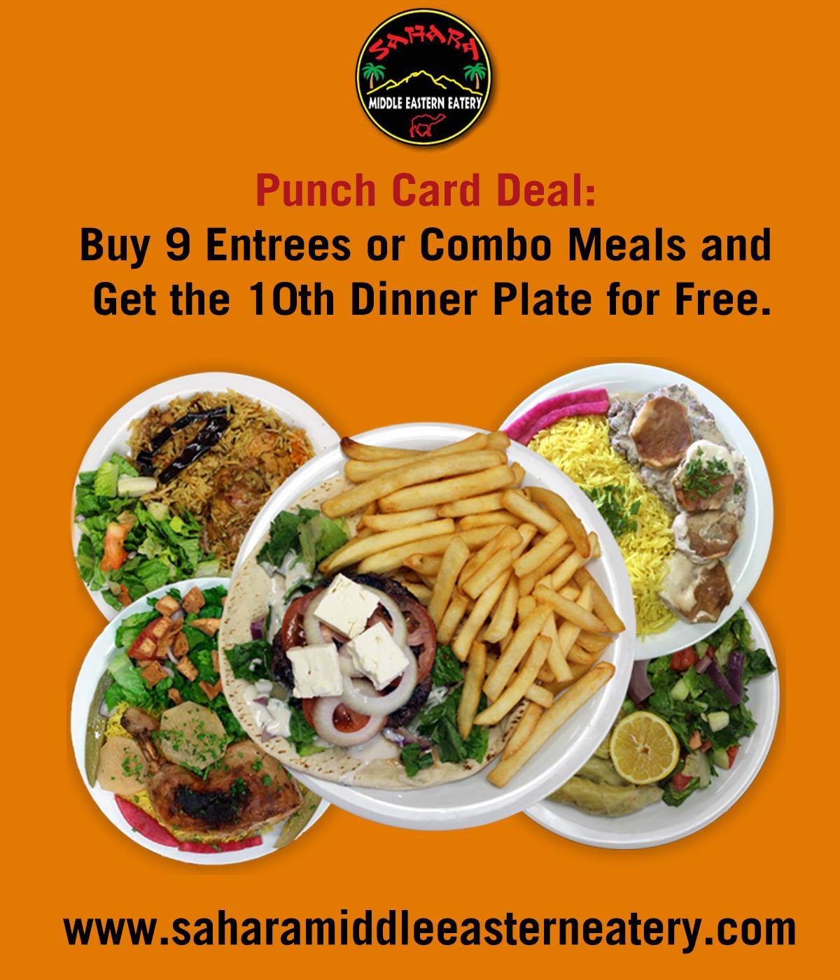 Sahara Middle Eastern Eatery 2622 Central Ave SE # A, Albuquerque