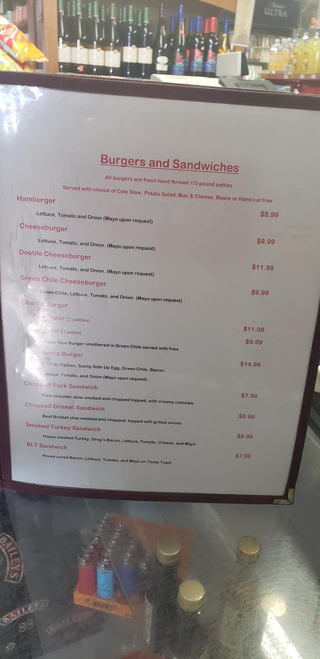 Carlos Cantina & Grill LLC Menu