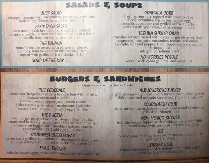 No Worries Sports Bar & Grill Menu