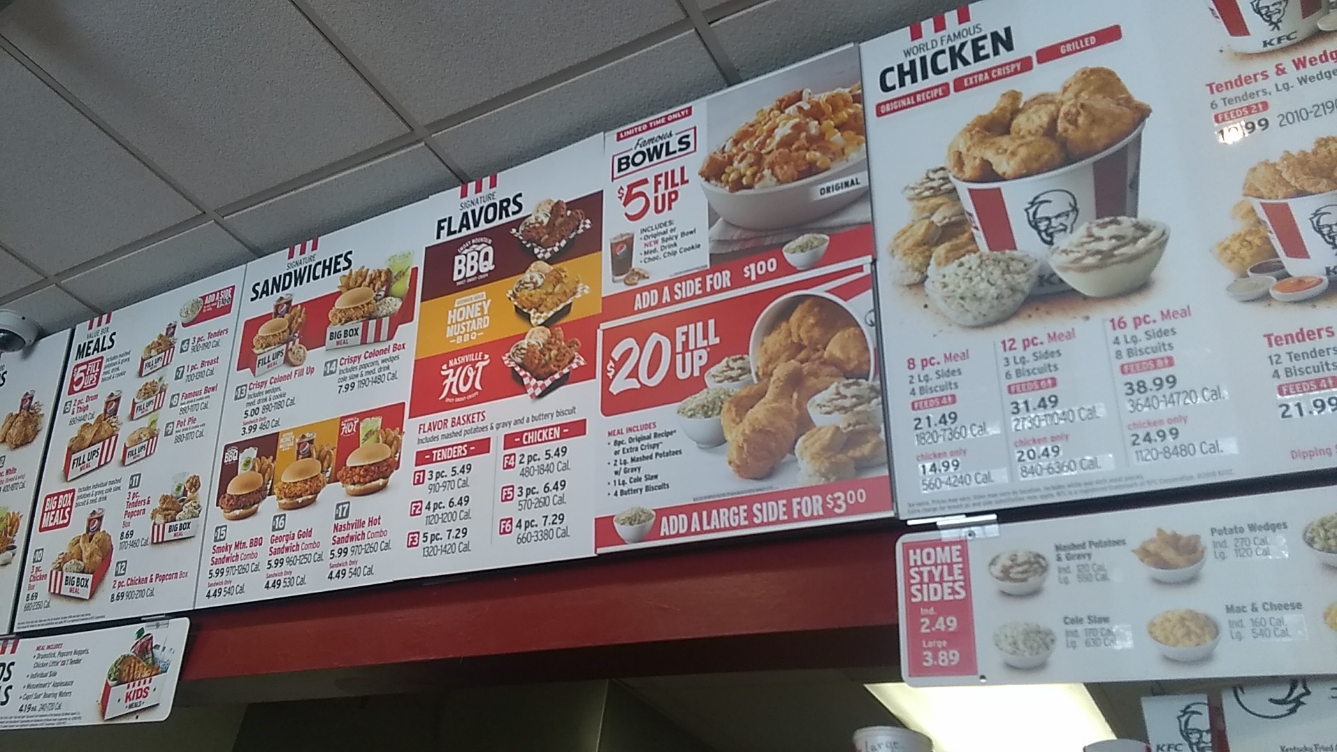 KFC Menu