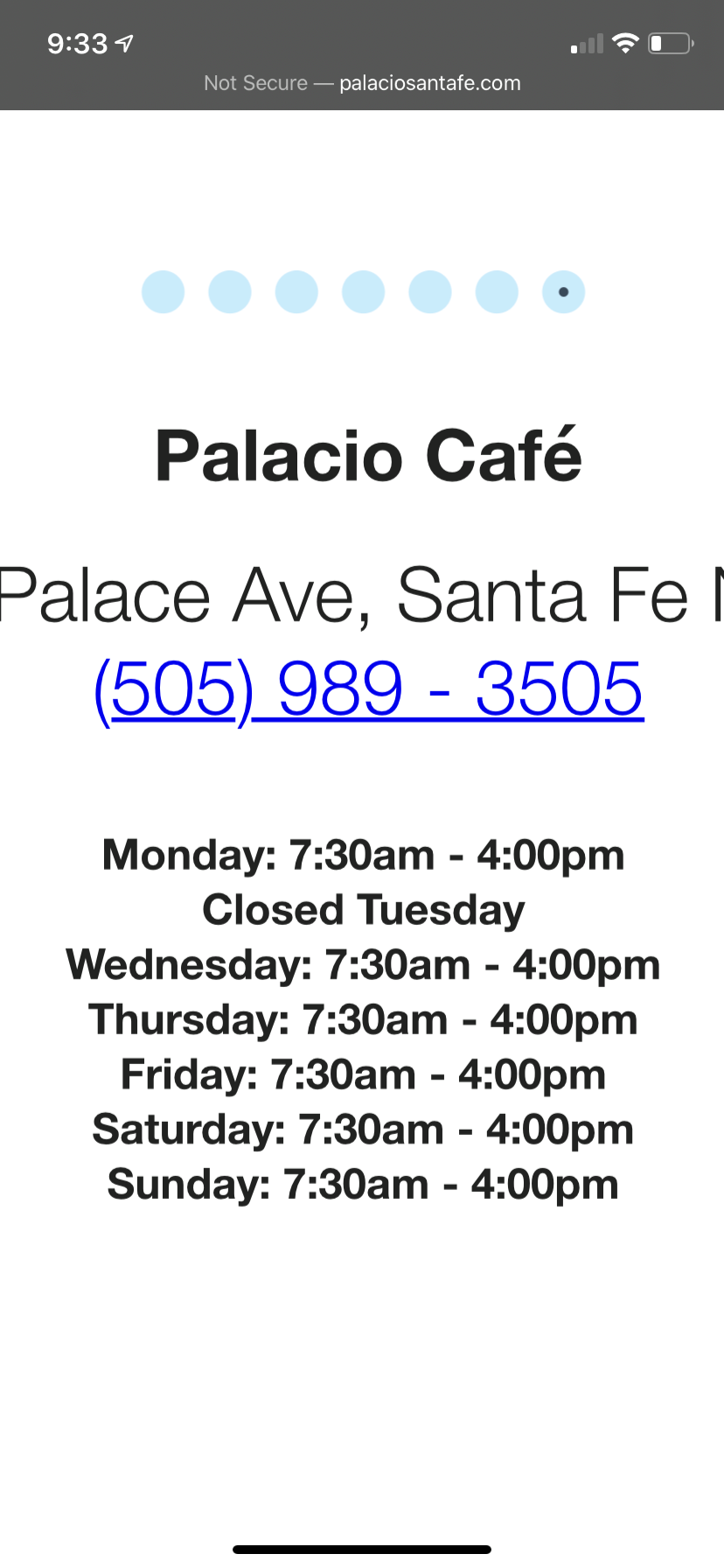 Palacio Café 209 E Palace Ave, Santa Fe