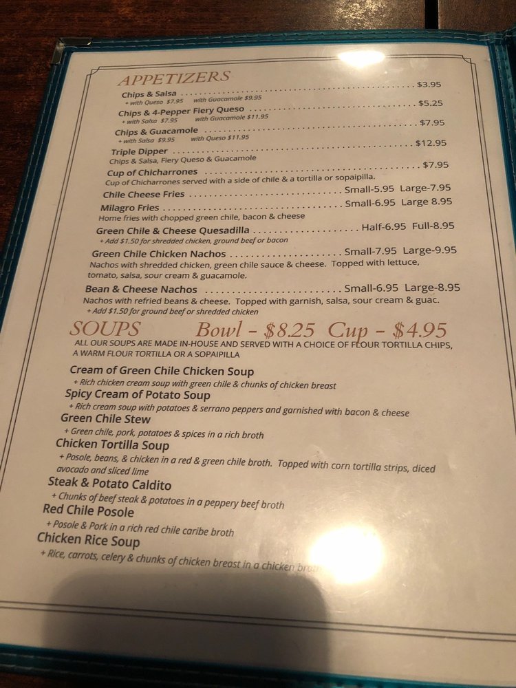 El Milagro Restaurant 3482 Zafarano Dr C, Santa Fe