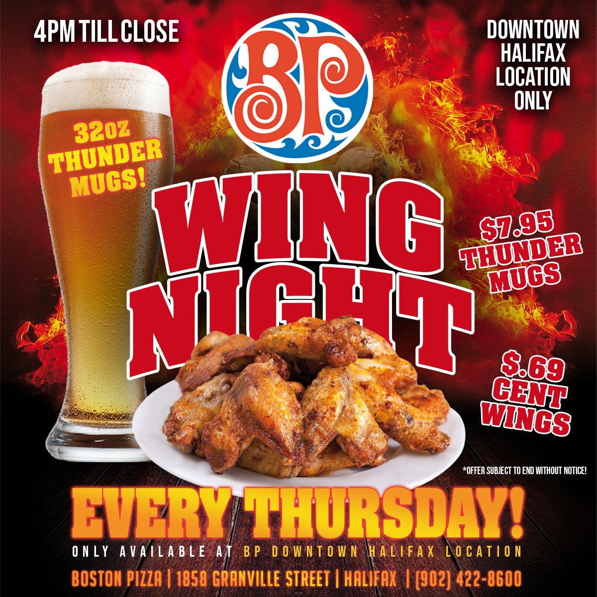 Boston Pizza 1858 Granville St, Halifax