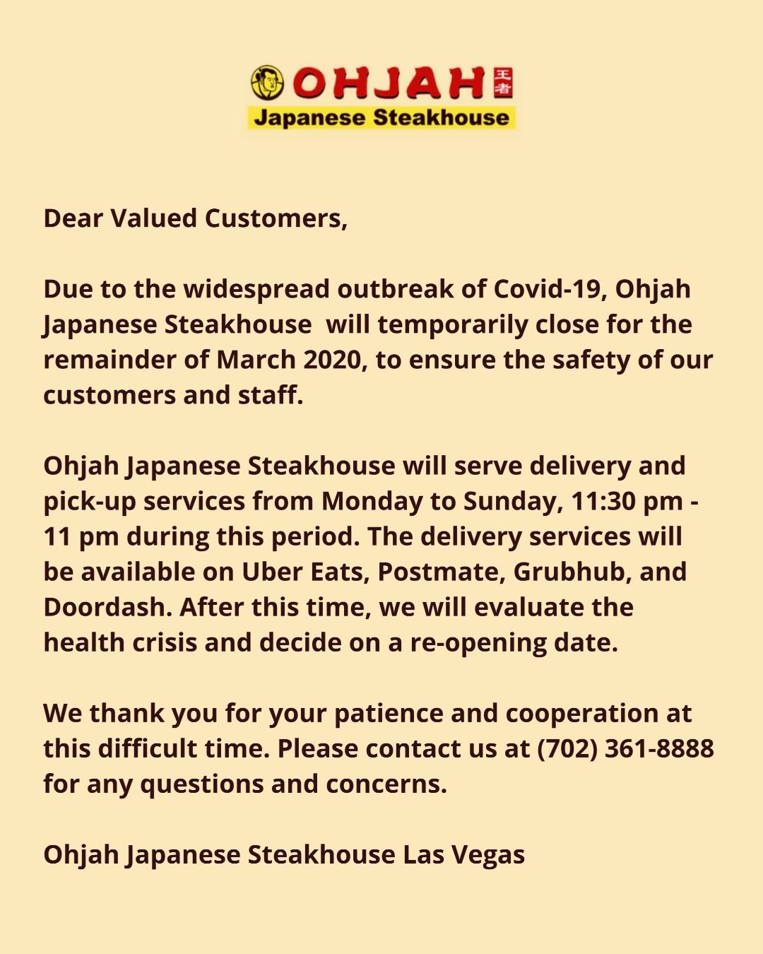 Ohjah Japanese Steakhouse 239 N Pecos Rd, Henderson