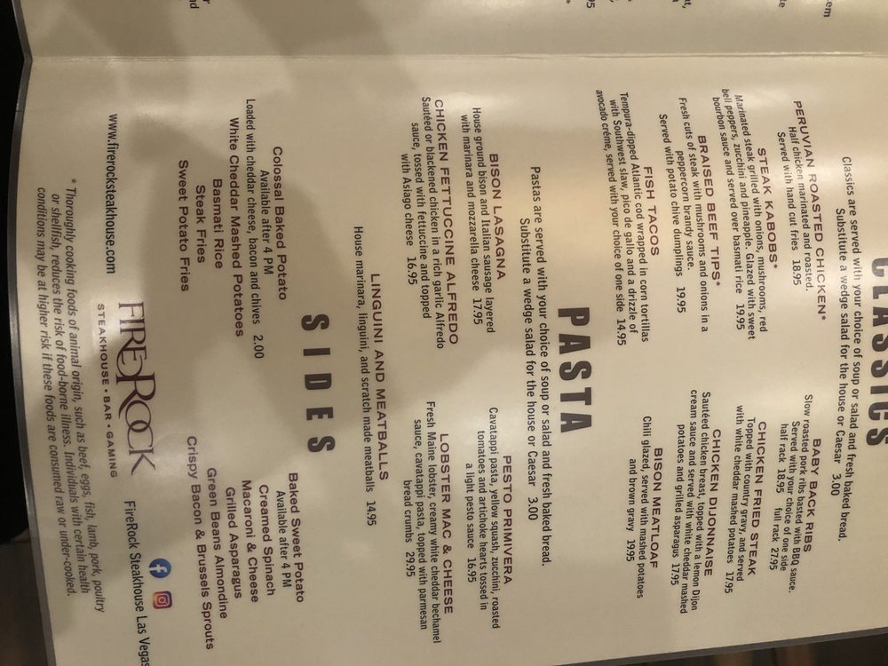 FireRock Steakhouse 5990 Centennial Center Blvd, Las Vegas