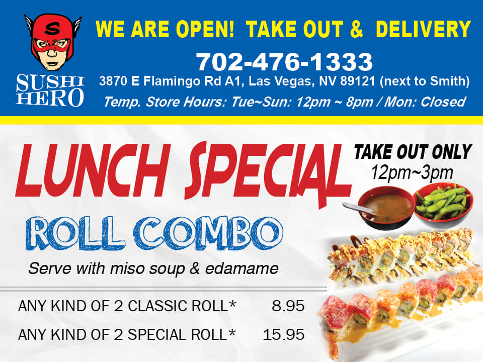 Sushi Hero 3870 E Flamingo Rd A1, Las Vegas