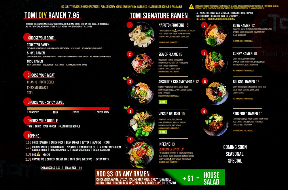 Tomi Ramen 2600 W Sahara Ave #119, Las Vegas