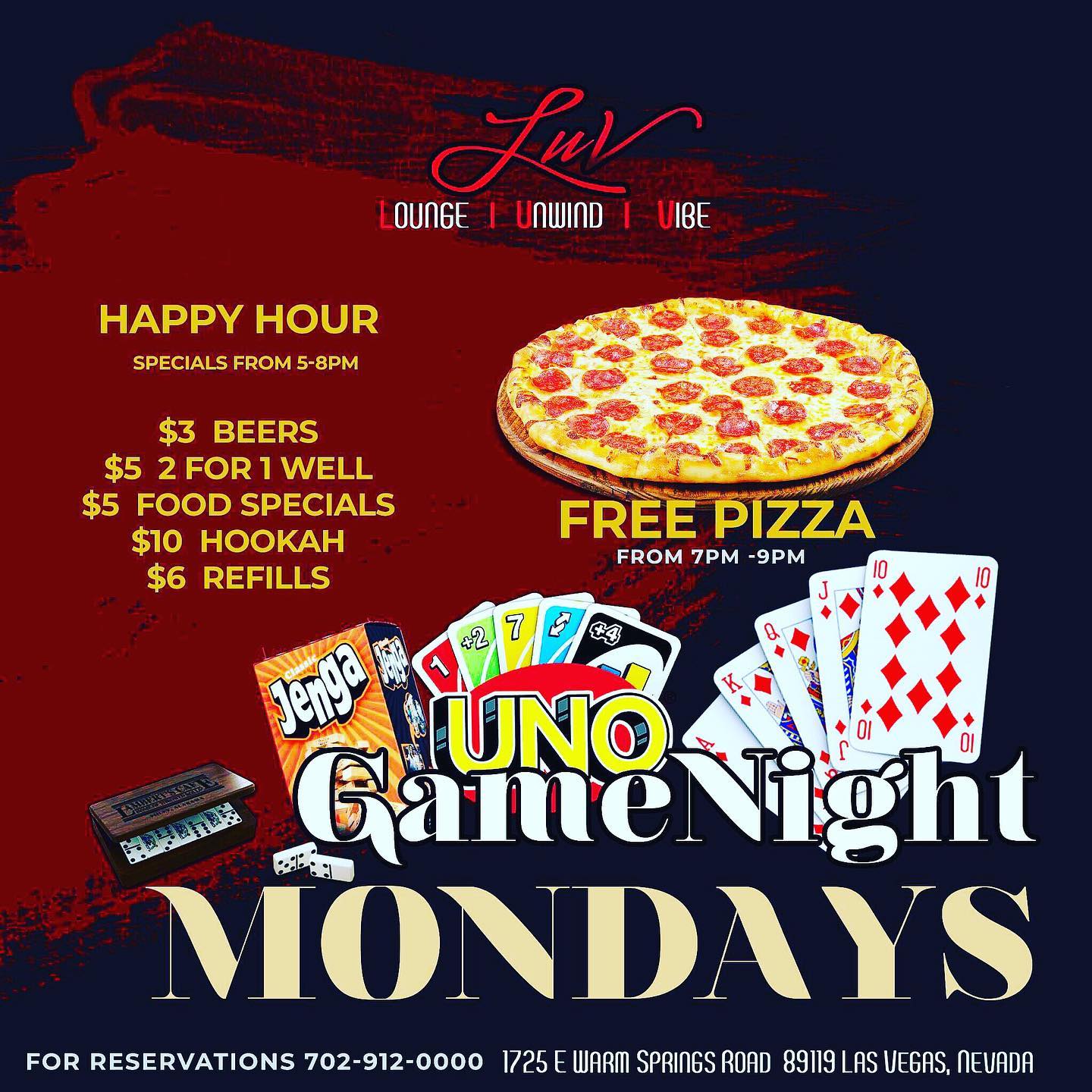 LUV Lounge 1725 E Warm Springs Rd ste 16/17, Las Vegas