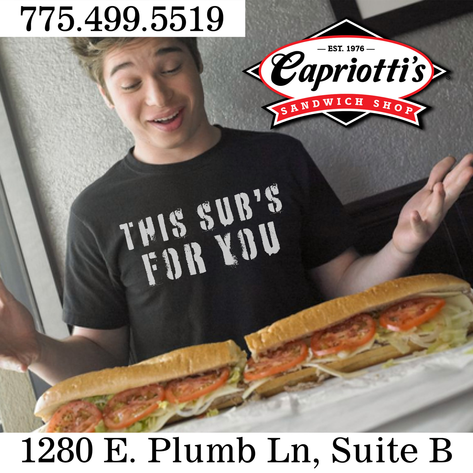 Capriotti's Sandwich Shop 1280 E Plumb Ln suite b, Reno