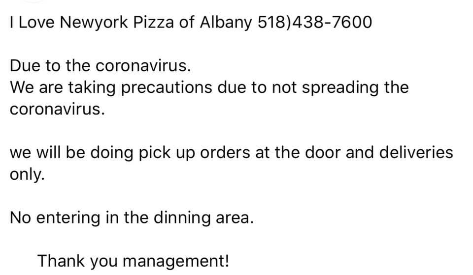 I Love New York Pizza 552 Central Ave, Albany