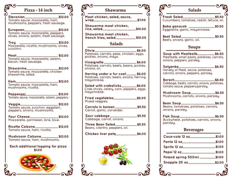 Slavonian European Cafe 7 Northern Dr, Troy