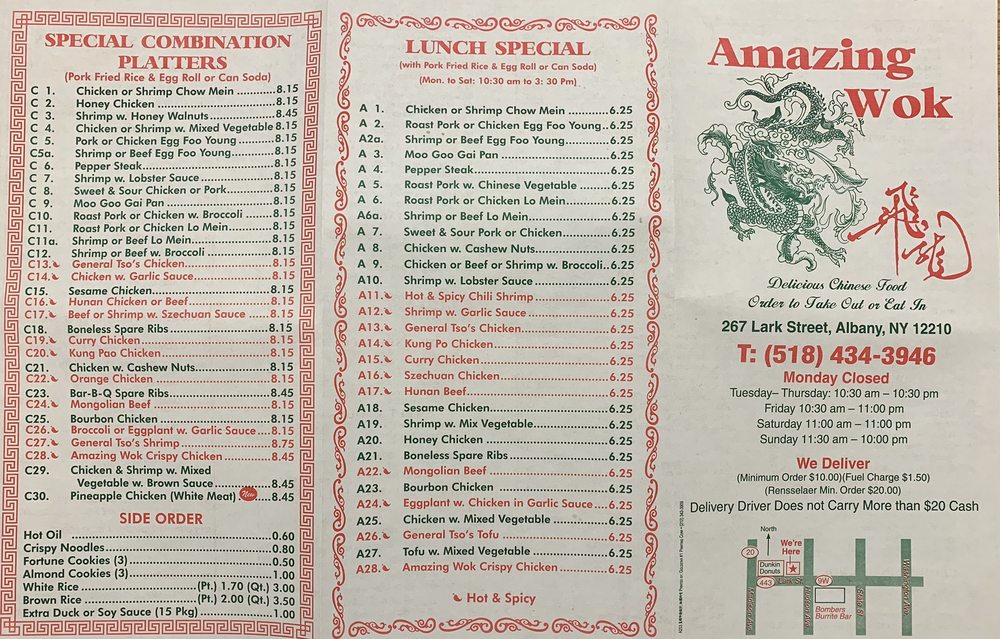 Amazing Wok 267 Lark St, Albany