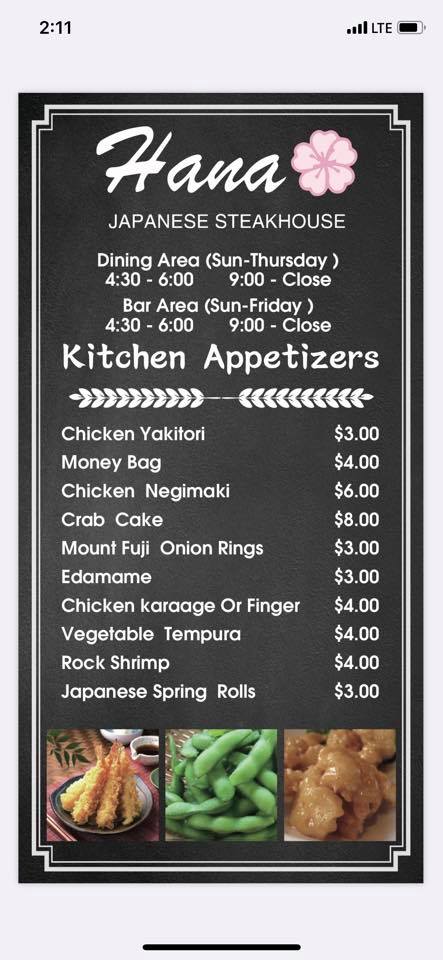 Hana Japanese Steakhouse 1620 Western Ave, Albany